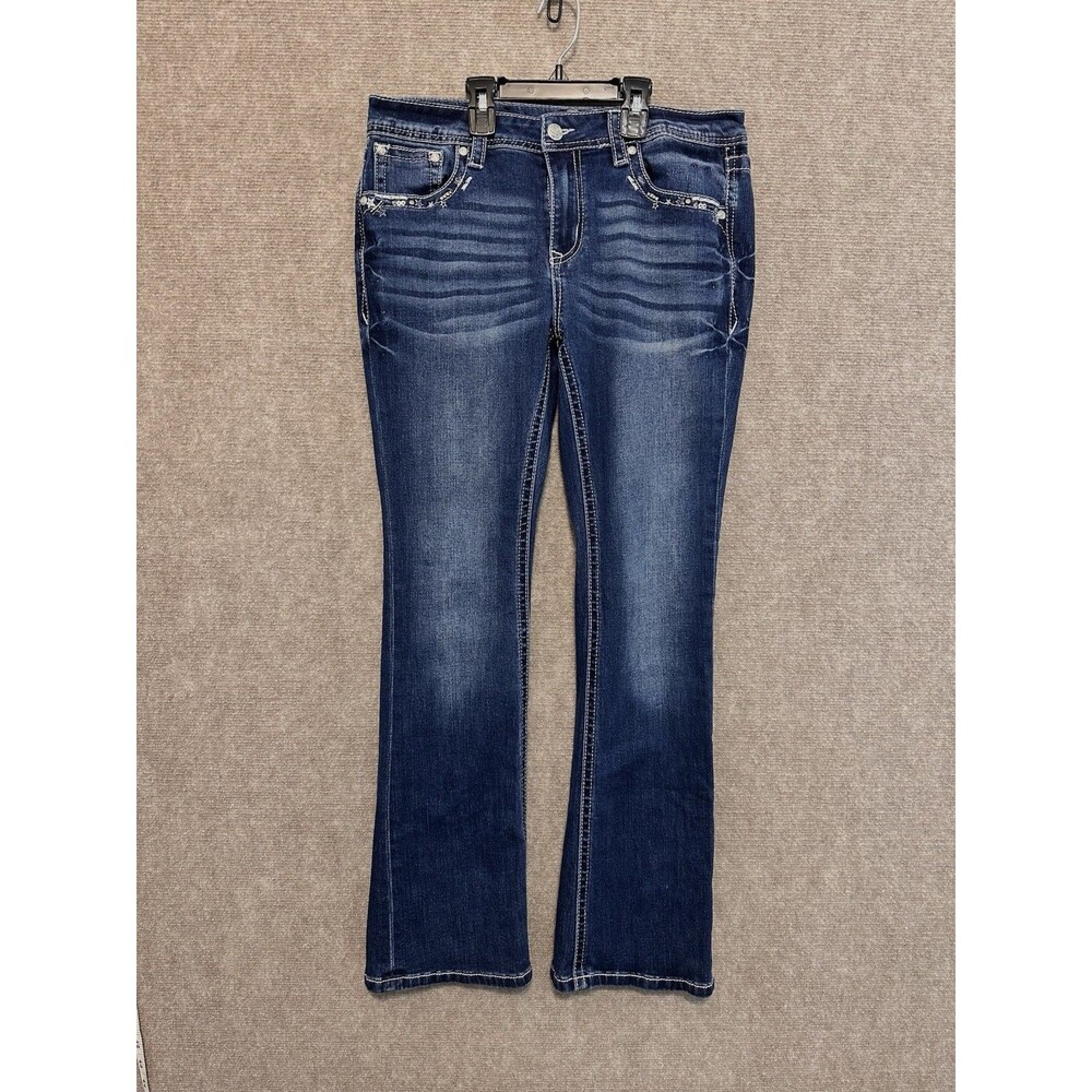 Grace in LA Easy Fit Jeans Womens 29 Western Wear Embroidered Horseshoe Boot Cut